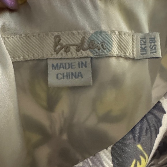 Boden Black and Yellow Floral Midi Dress - Picture 3 of 4